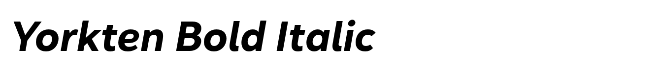 Yorkten Bold Italic